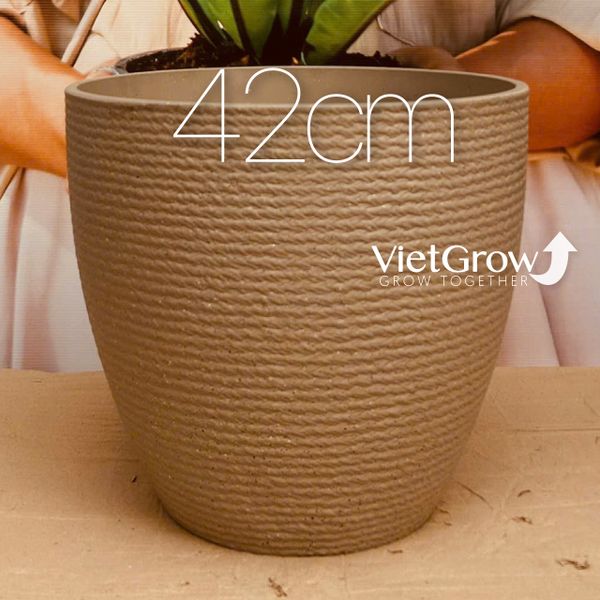  Chậu giả đá màu xám đường kính 42cm - FLORAL DX5 