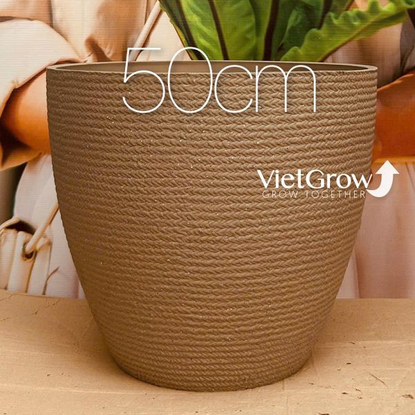  Chậu giả đá màu xám đường kính 50cm - FLORAL DX6 