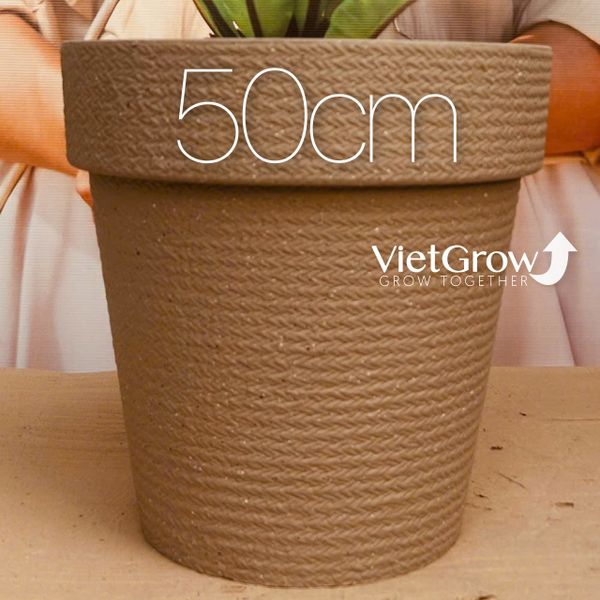  Chậu giả đá màu xám đường kính 50cm - FLORAL GP3 