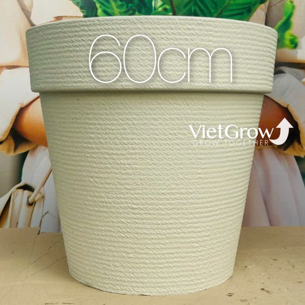  Chậu giả đá màu trắng đường kính 60cm - FLORAL GP4 