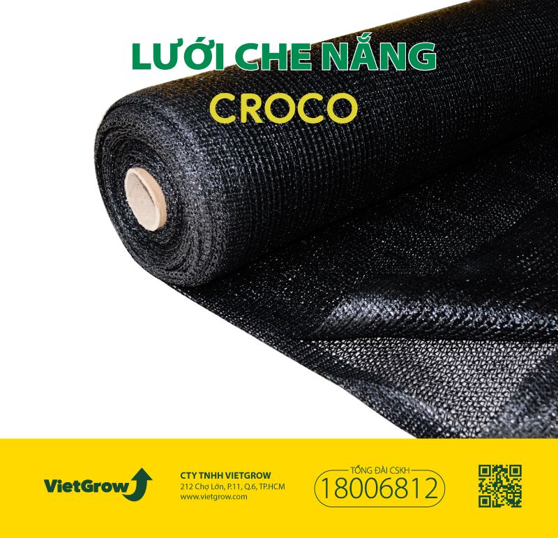  Lưới Che nắng CROCO - Cuộn Đen 