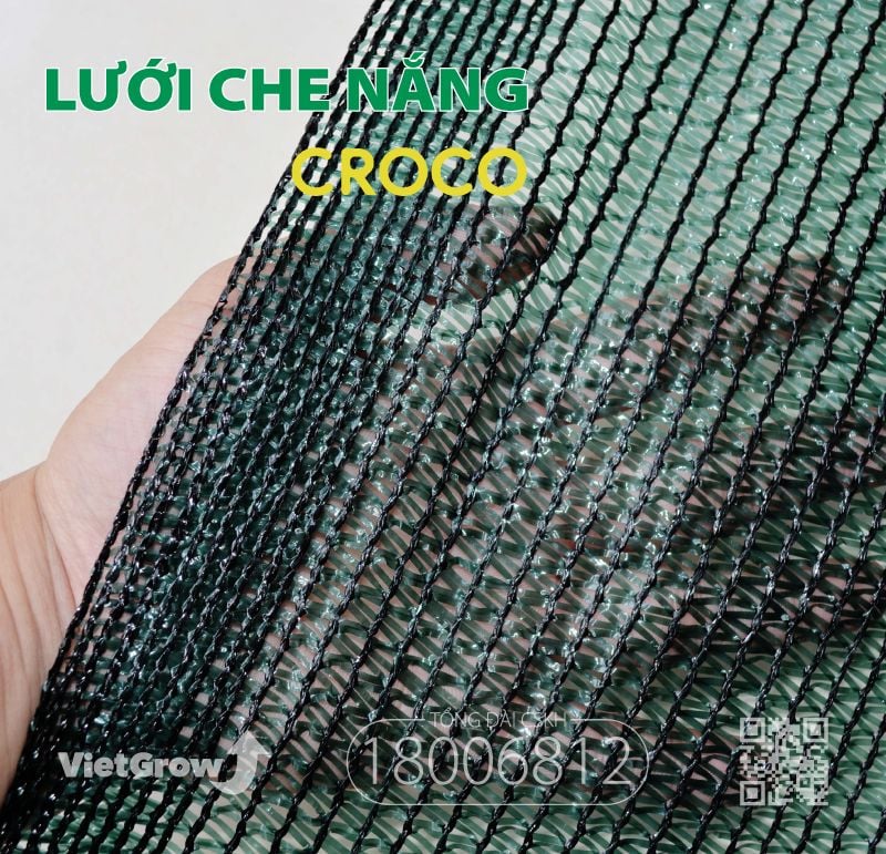  Lưới Che nắng CROCO - Cuộn Xanh đen 