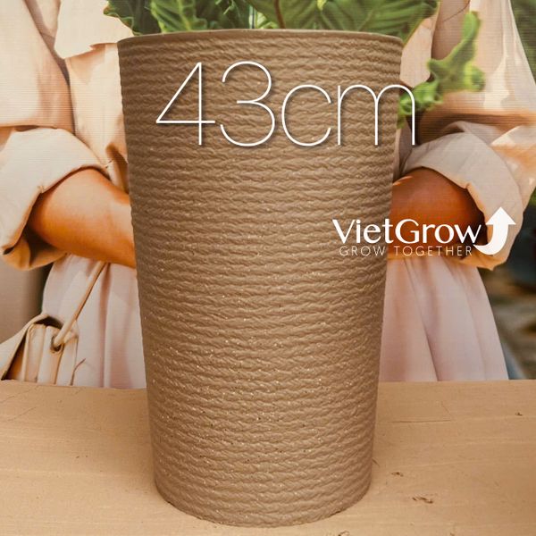  Chậu giả đá màu xám đường kính 43cm - FLORAL YT3 