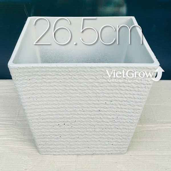  Chậu giả đá màu xám đường kính 26.5cm - FLORAL ZF1 