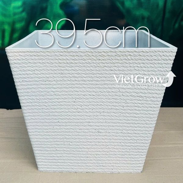  Chậu giả đá màu trắng đường kính 39.5cm - FLORAL ZF3 