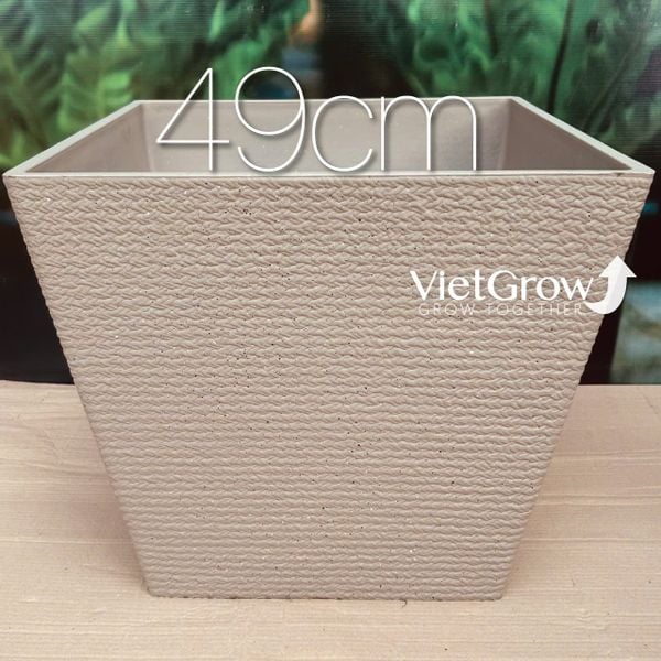  Chậu giả đá màu xám đường kính 49cm - FLORAL ZF4 