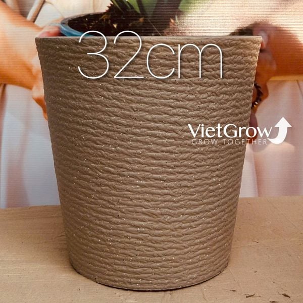  Chậu giả đá màu xám đường kính 32cm - FLORAL ZS3 