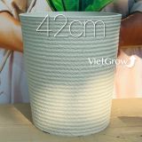  Chậu giả đá màu trắng đường kính 42cm - FLORAL ZS5 