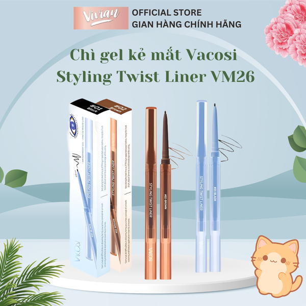  Chì gel kẻ mắt Vacosi Styling Twist Liner VM26 (MP9179  MP9180) 