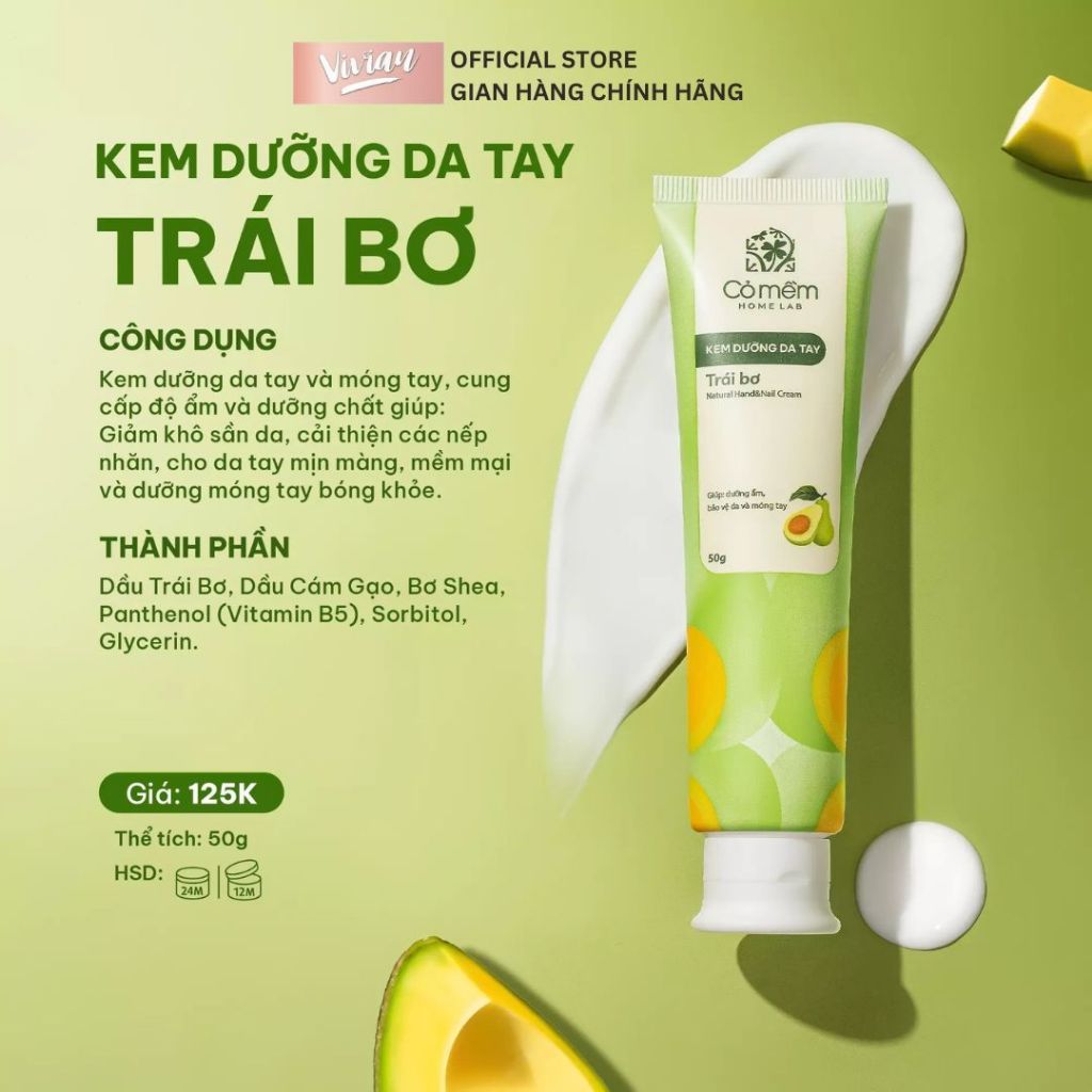  Kem dưỡng da tay trái bơ Cỏ Mềm 50g (MP9196) 