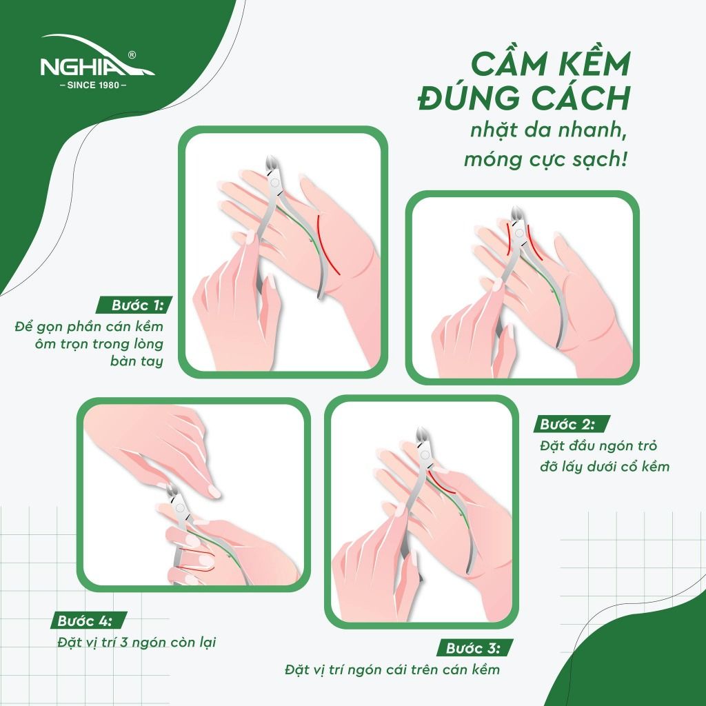  Kềm cắt da Kềm Nghĩa D.555 (không dũa) (KE0745) 