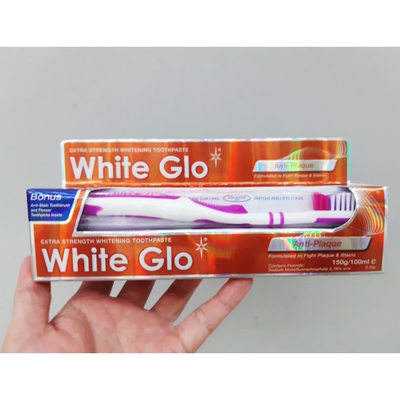  Kem đánh răng ngăn ngừa vết ố, mảng bám White Glo 150g - MP8365 