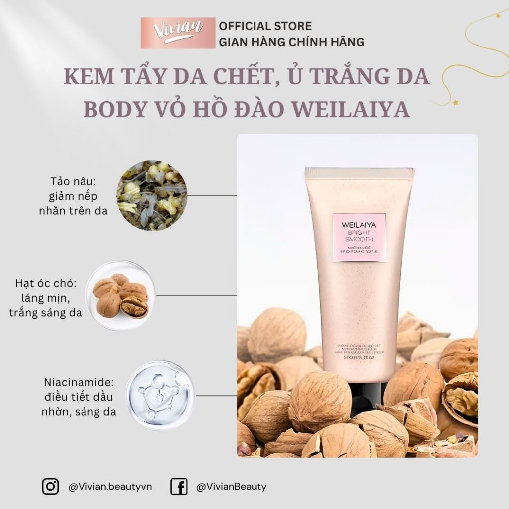  Tẩy tế bào chết ủ trắng da Weilaiya 200ml (MP9344) 
