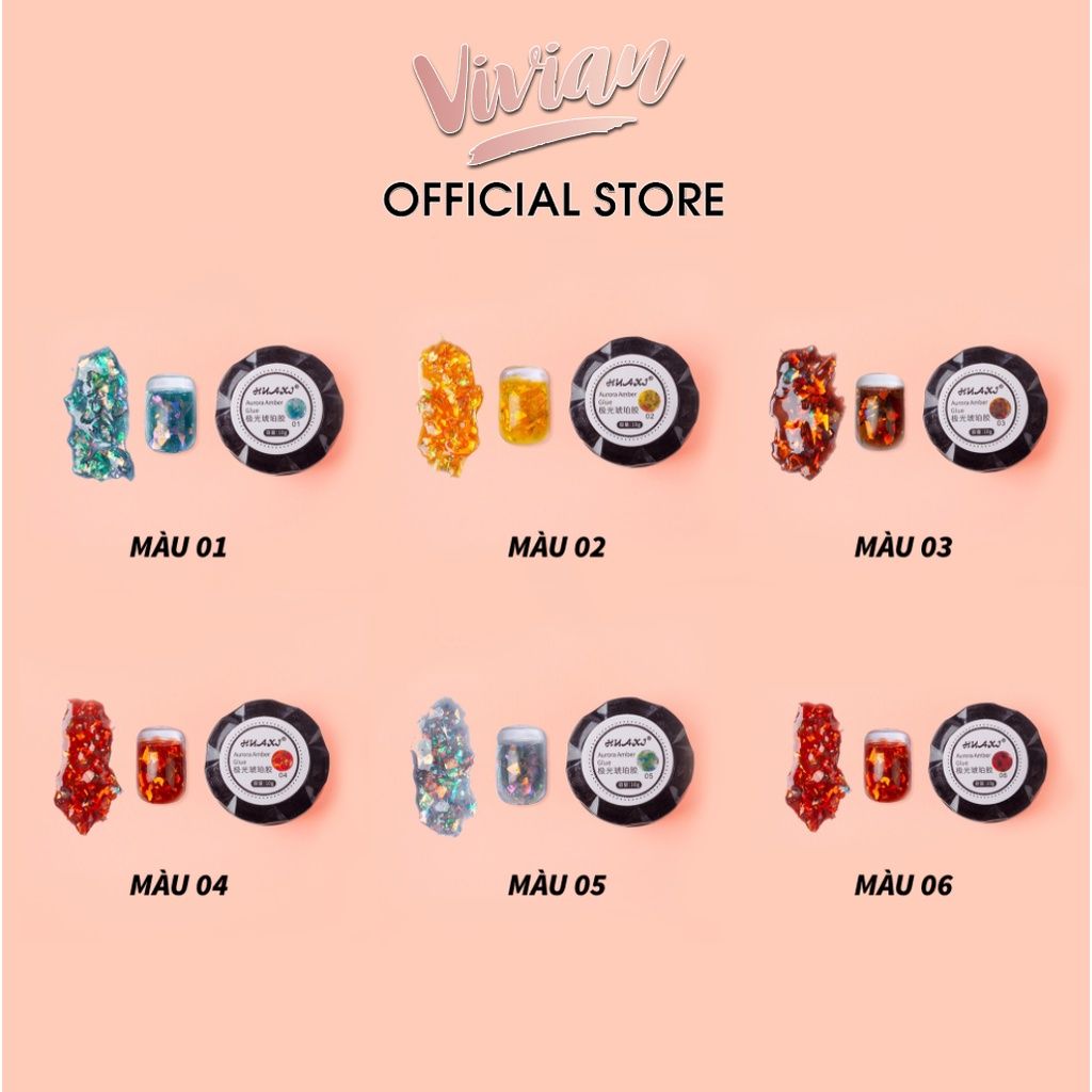  Set Gel Nhũ Hổ Phách Huaxi 6 Màu Siêu Hot (SO1683) 