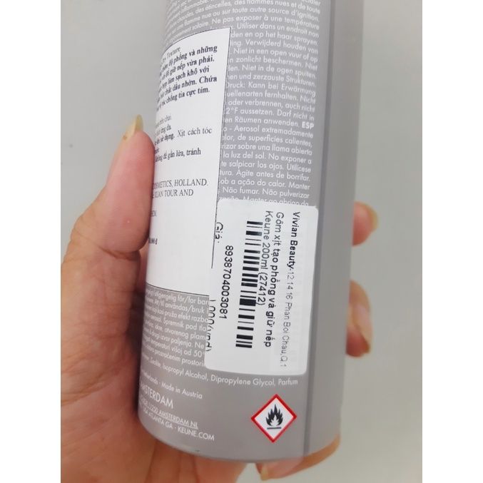  Gôm xịt tạo phồng và giữ nếp Keune 200ml (27412) - MP8194 