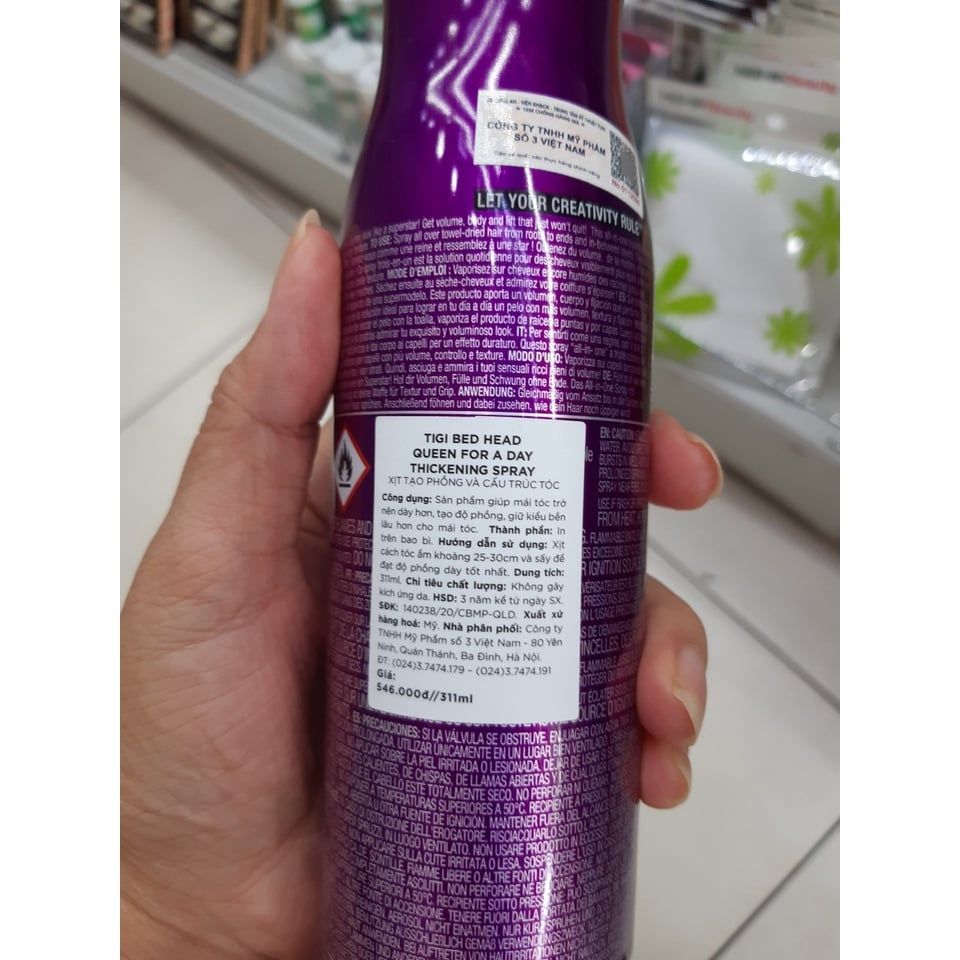 Keo xịt làm dày và tạo phồng tóc TiGi 311ml (MP7770) 