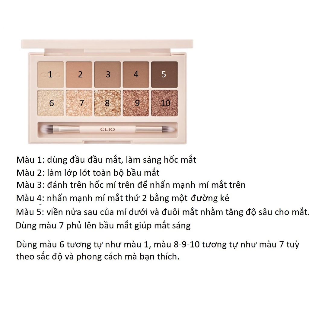  Màu mắt 10 ô Clio Pro Eye Palette #08 (MP8068) 