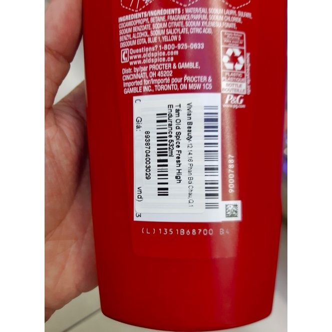  Sữa tắm Old Spice Fresh High Endurance 532ml (MP8144) 