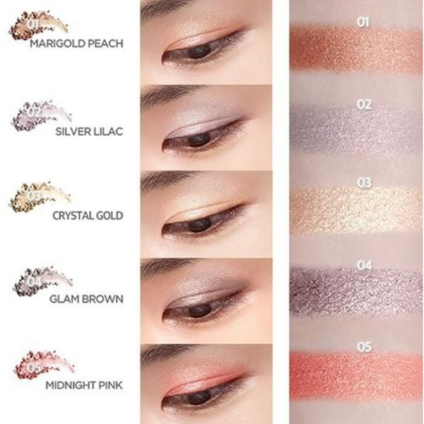 Màu Mắt Nhũ KLAVUU Crystal Gold SP03