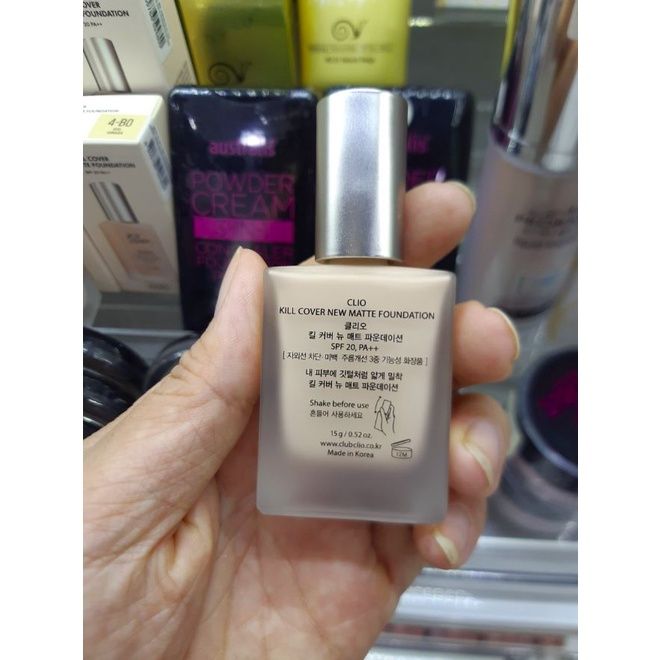  Kem nền kiềm dầu Clio Kill Cover New Matte Foundation 15g (MP8087 MP8088 MP8089) 