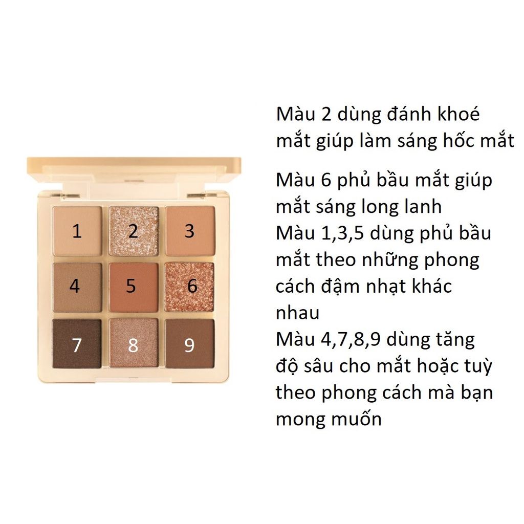  Màu mắt 9 ô 3CE #Butter Cream GB002 (MP8124) 