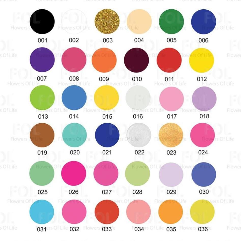  Cọ Nét Gel Fol MÀU TỪ 30-36 (Sơn vẽ nét gel Fol) 