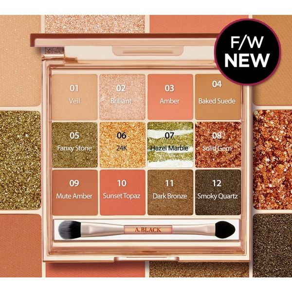 Bảng Mắt Clio A.Black Glam Change Multi Palette - Amber Bronze