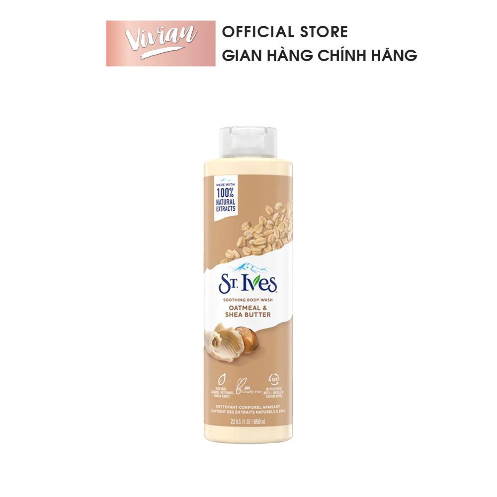  Sữa tắm St.ives yến mạch và bơ 650ml (MP4797) 