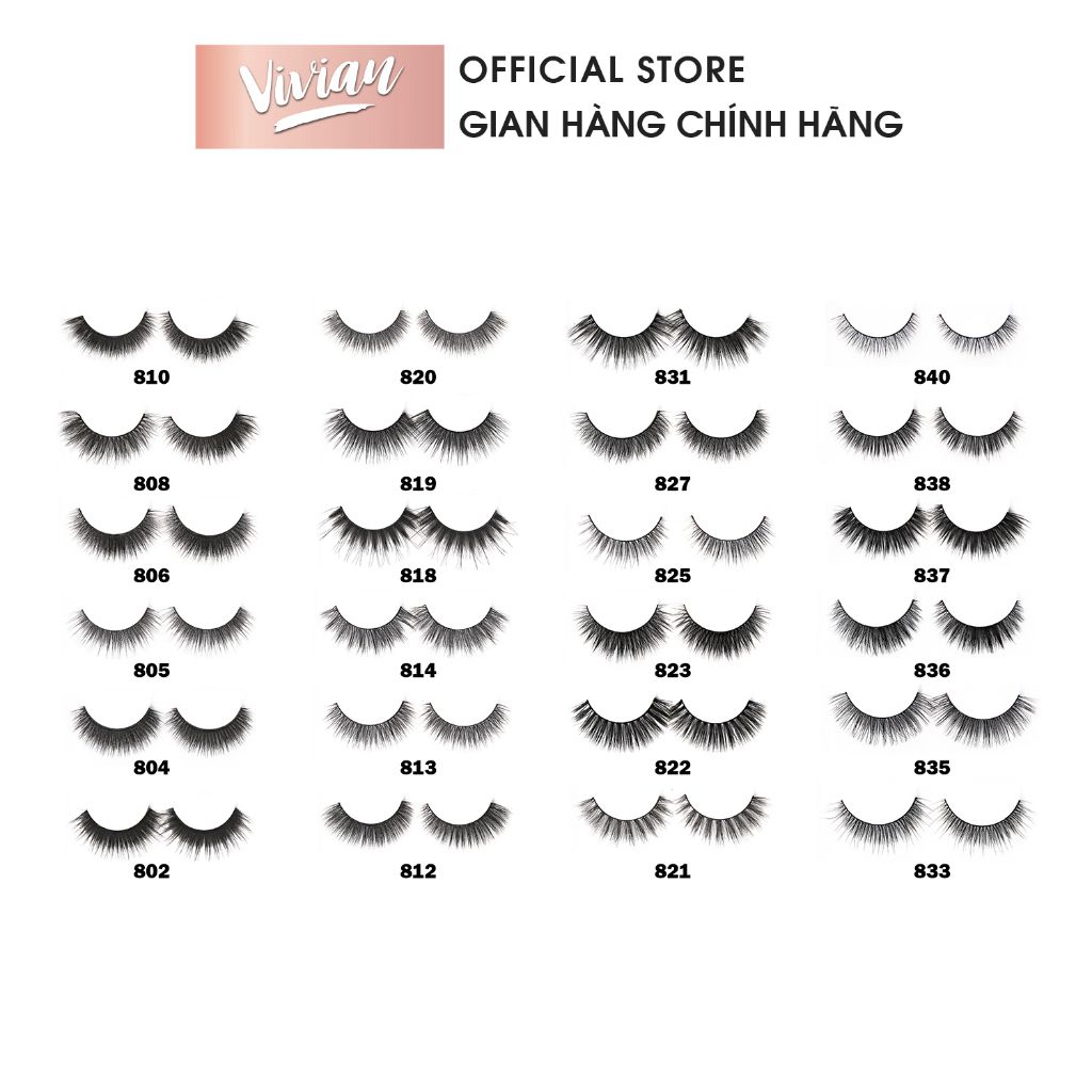  Mi Giả 3D Vivian Beauty Mã 805 - 840 