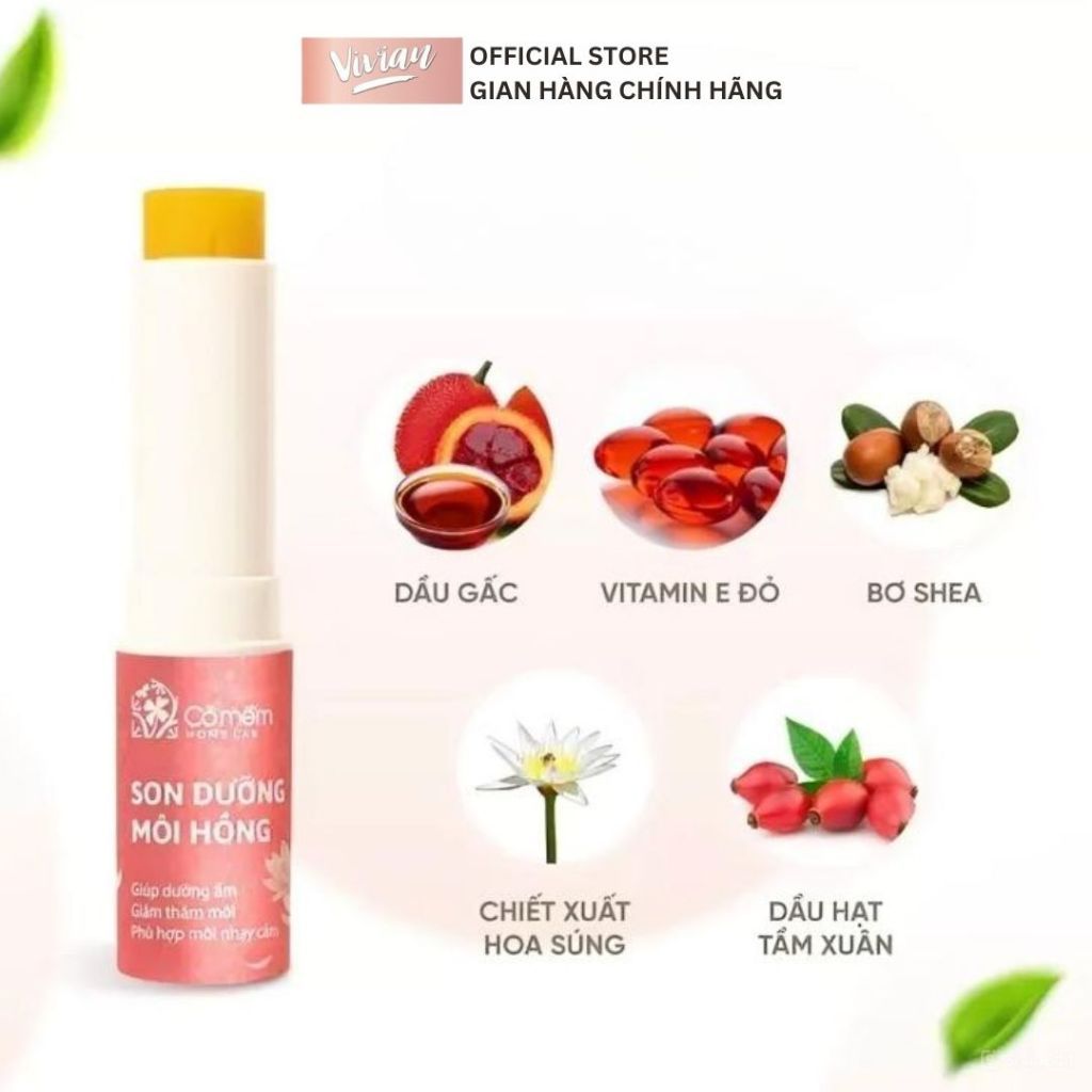  Son dưỡng môi hồng Cỏ Mềm (MP9419) 