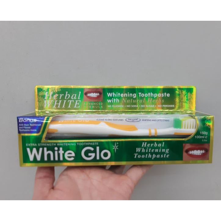  Bộ kem đánh răng thảo mộc White Glo 150g - MP8366 