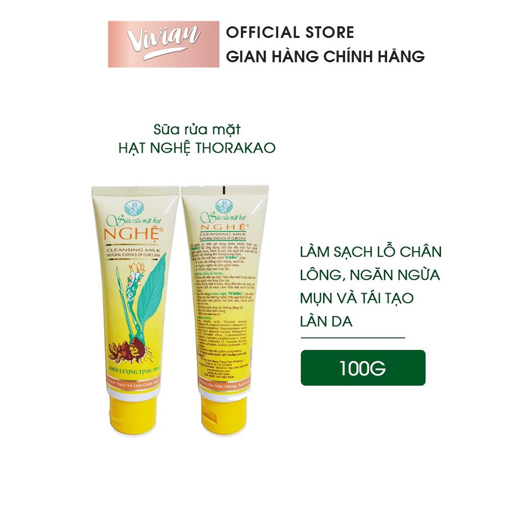  Sữa Rửa Mặt Nghệ Thorakao 100ml (MP1058) 