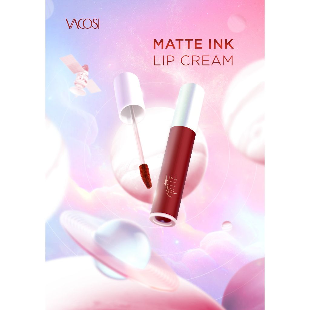  Son Kem Lì Siêu Mịn Môi VACOSI MATTE INK LIP CREAM #M1-M5 