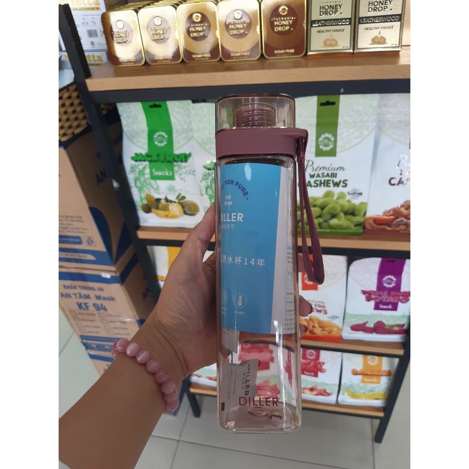  Bình nước thể thao vuông Diller 700ml (QT0064) 