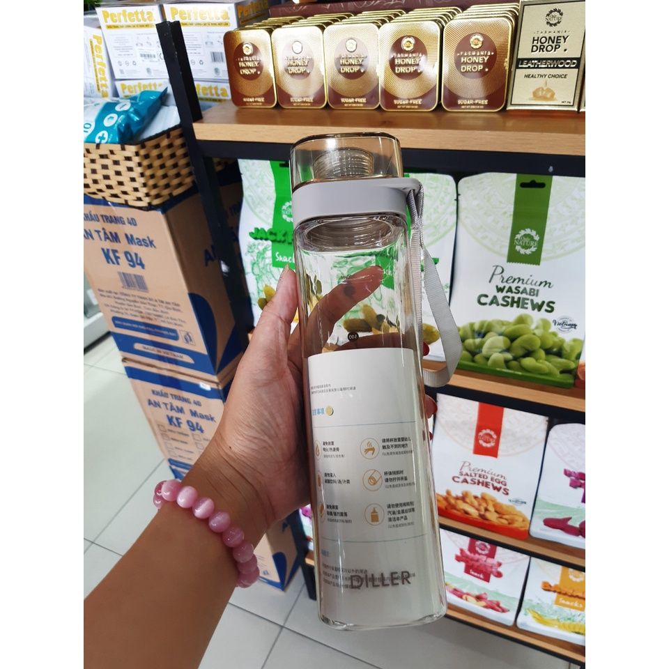  Bình nước thể thao vuông Diller 700ml (QT0064) 