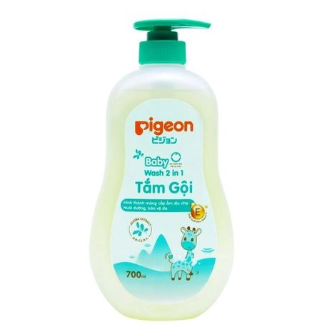  Sữa tắm gội xanh Pigeon 2in1 Baby wash 700 ml (MP4607) 