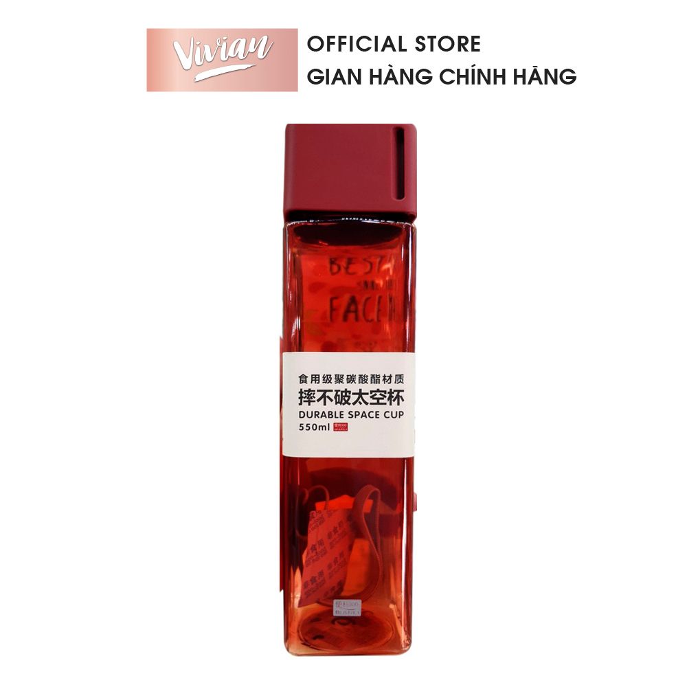  Bình nước thể thao vuông 550ml (QT0060) 
