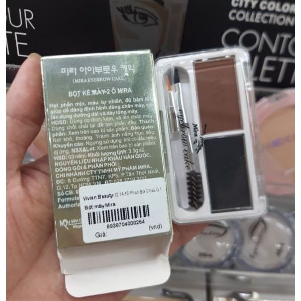  Bột kẻ mày 2 ngăn Mira Eyebrow Cake Hàn Quốc 7g (MP2182) 