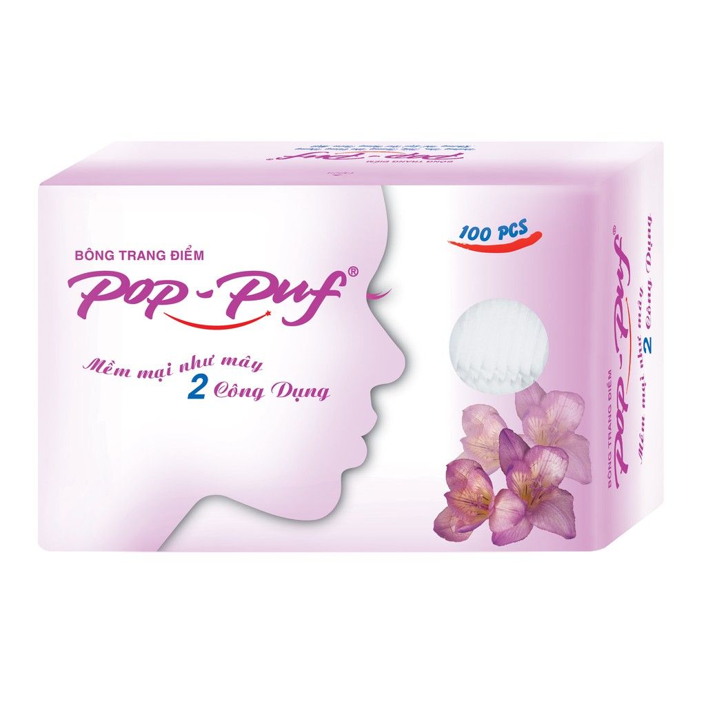  Bông tẩy trang Pop-Puf Cotton Pads 100M (MP0041 MP0025) 