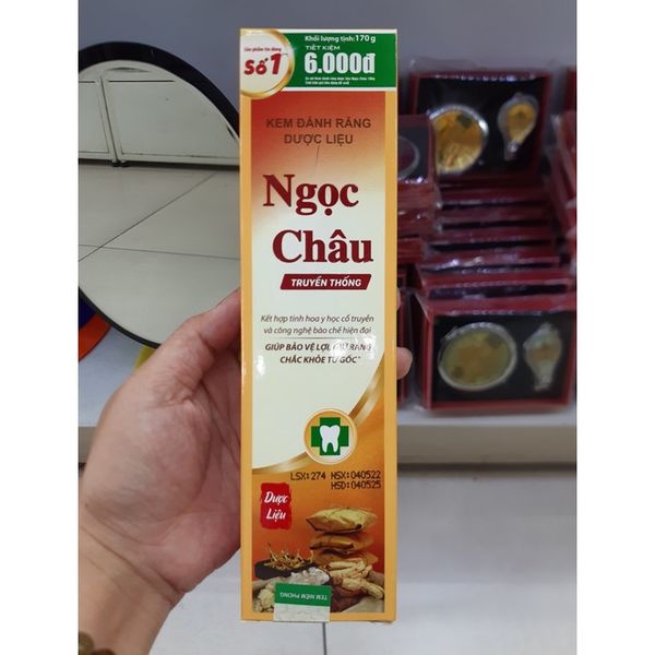 Kem Đánh Răng Dược Liệu Ngọc Châu Truyền Thống 170g
