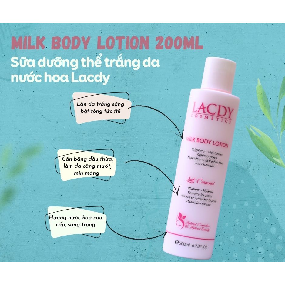  Sữa dưỡng thể trắng da Lacdy 200ml - L518 (MP8748) 