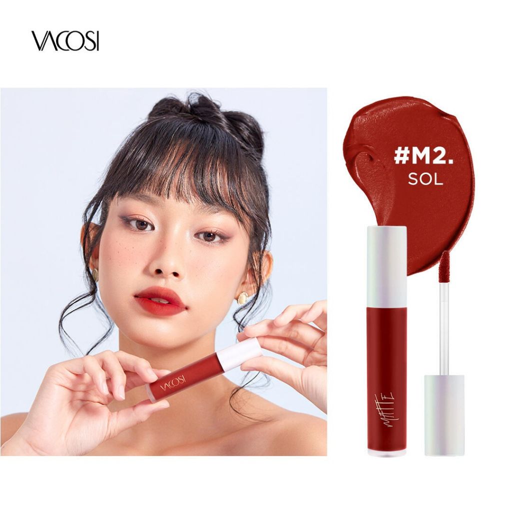  Son Kem Lì Siêu Mịn Môi VACOSI MATTE INK LIP CREAM #M1-M5 