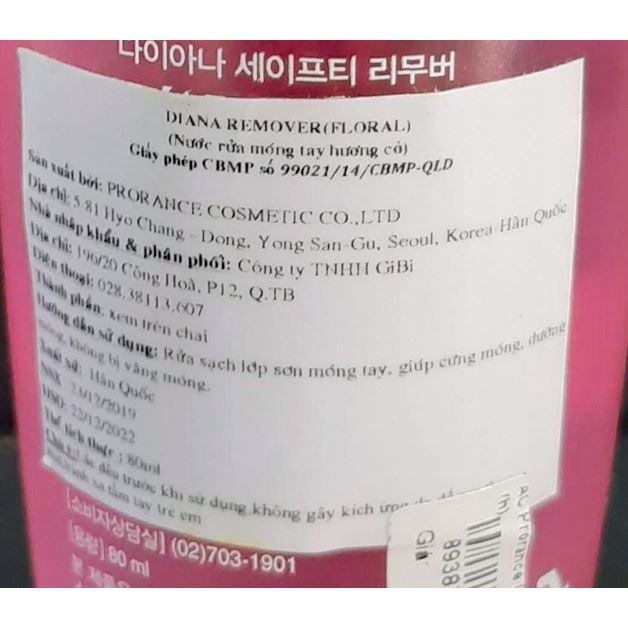  AC Prorance (Diana) 80ml hồng (SO1425) 