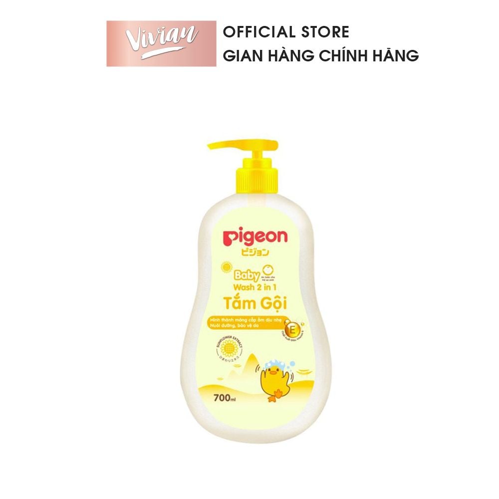  Sữa tắm gội vàng Pigeon (2in1) 700ml (MP4609) 