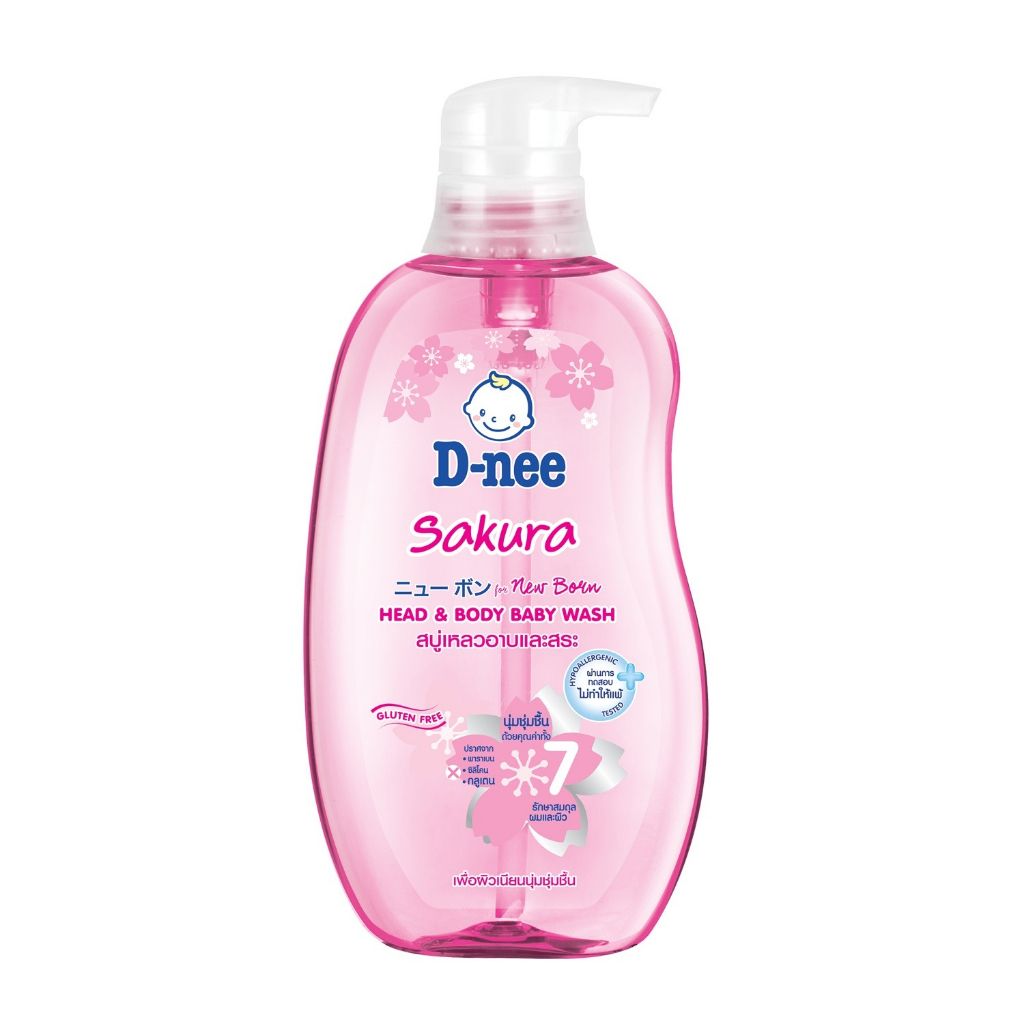  Tắm gội cho bé D-nee Sakura Hồng 380ml (MP8731) 