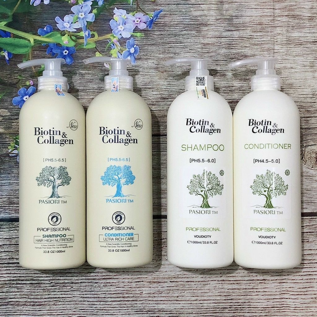  Gội, xả Biotin & Collagen Trắng - giảm gãy rụng 1000ml (MP7806) 