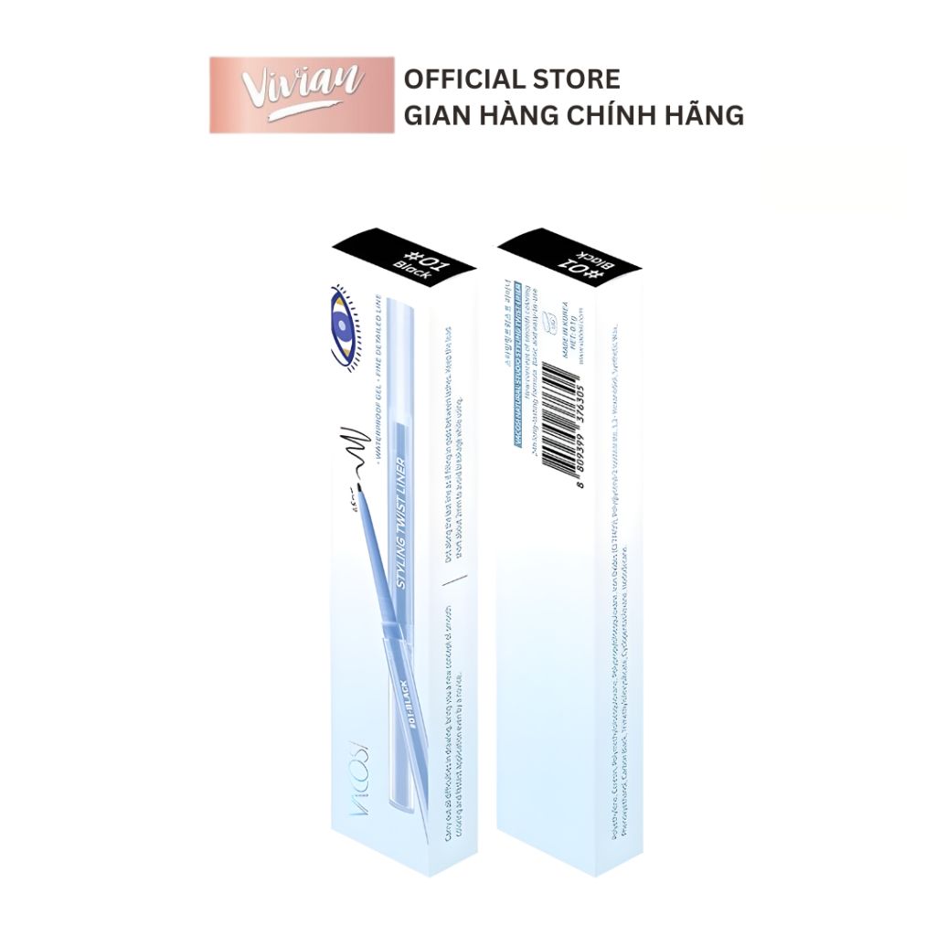  Chì gel kẻ mắt Vacosi Styling Twist Liner VM26 (MP9179  MP9180) 