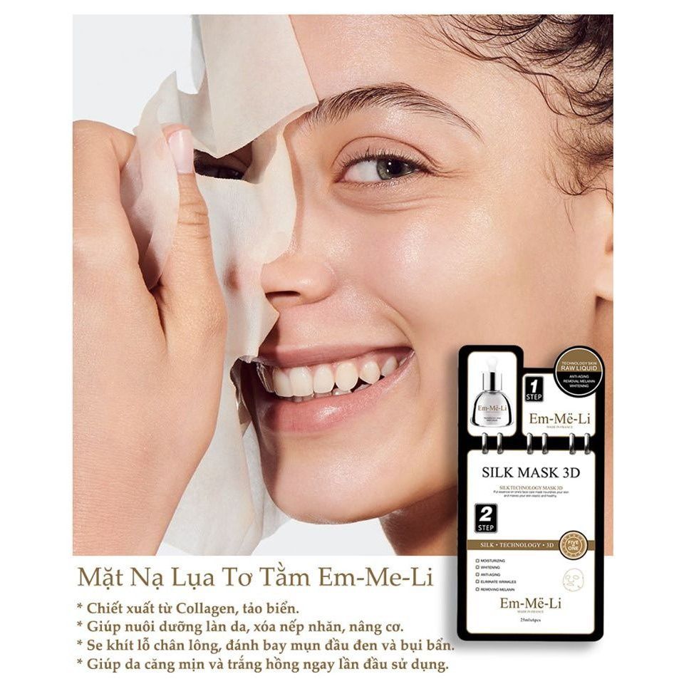  Mặt Nạ Lụa Tơ Tằm Em-Me-Li Silk Mask 3D (MP7672) 