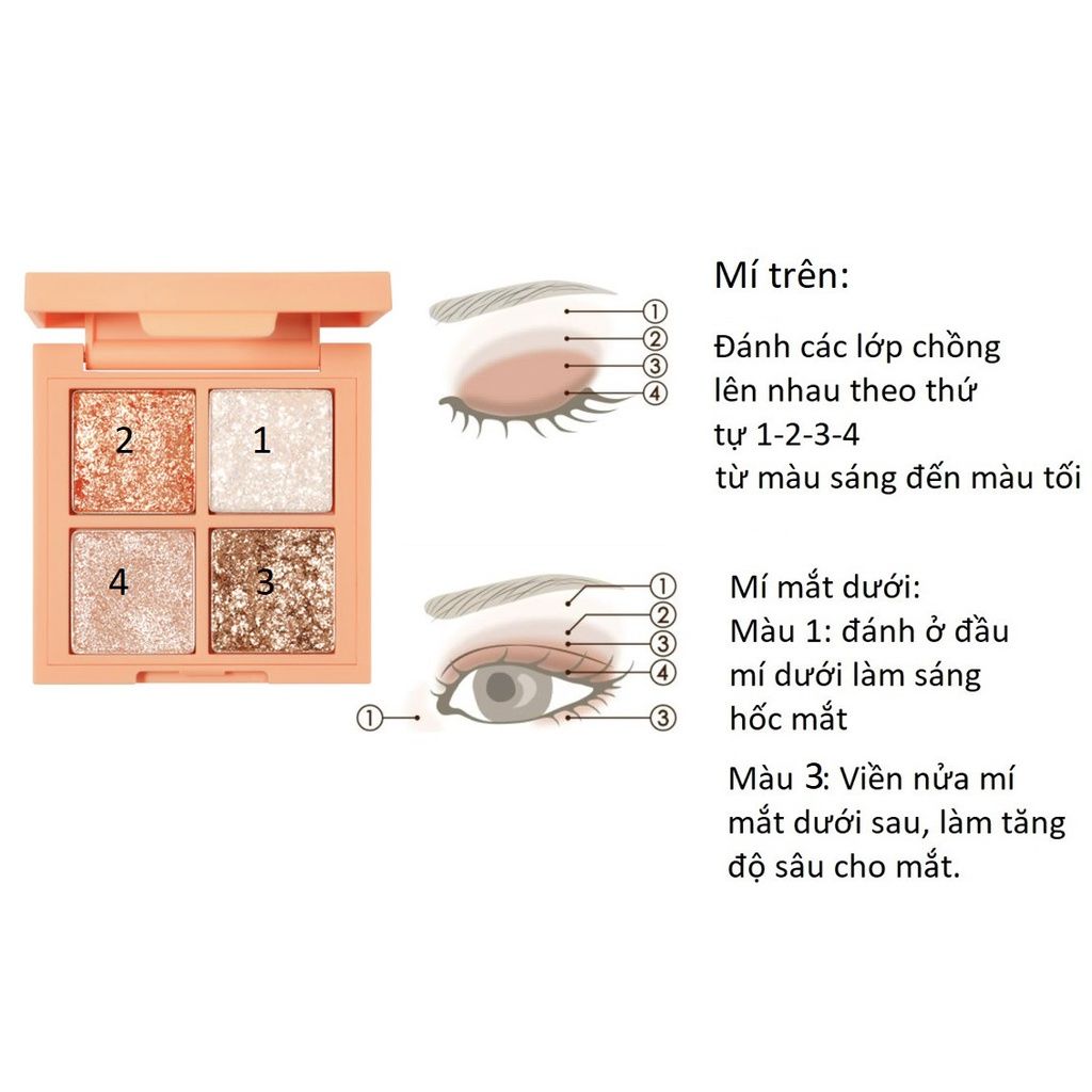  Màu mắt 4 ô 3CE #Glitter Bomb EG094 (MP8066) 