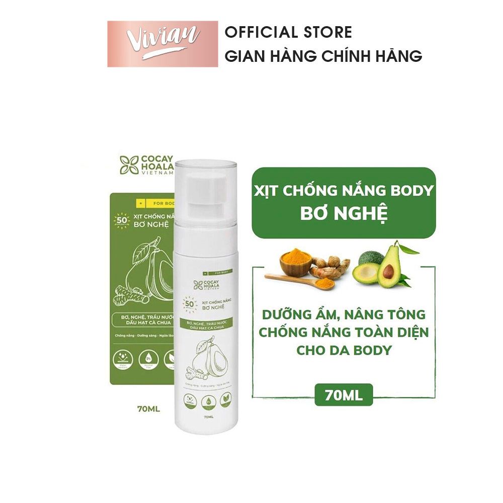  Xịt chống nắng bơ nghệ cocayhoala 70ml - MP8541 